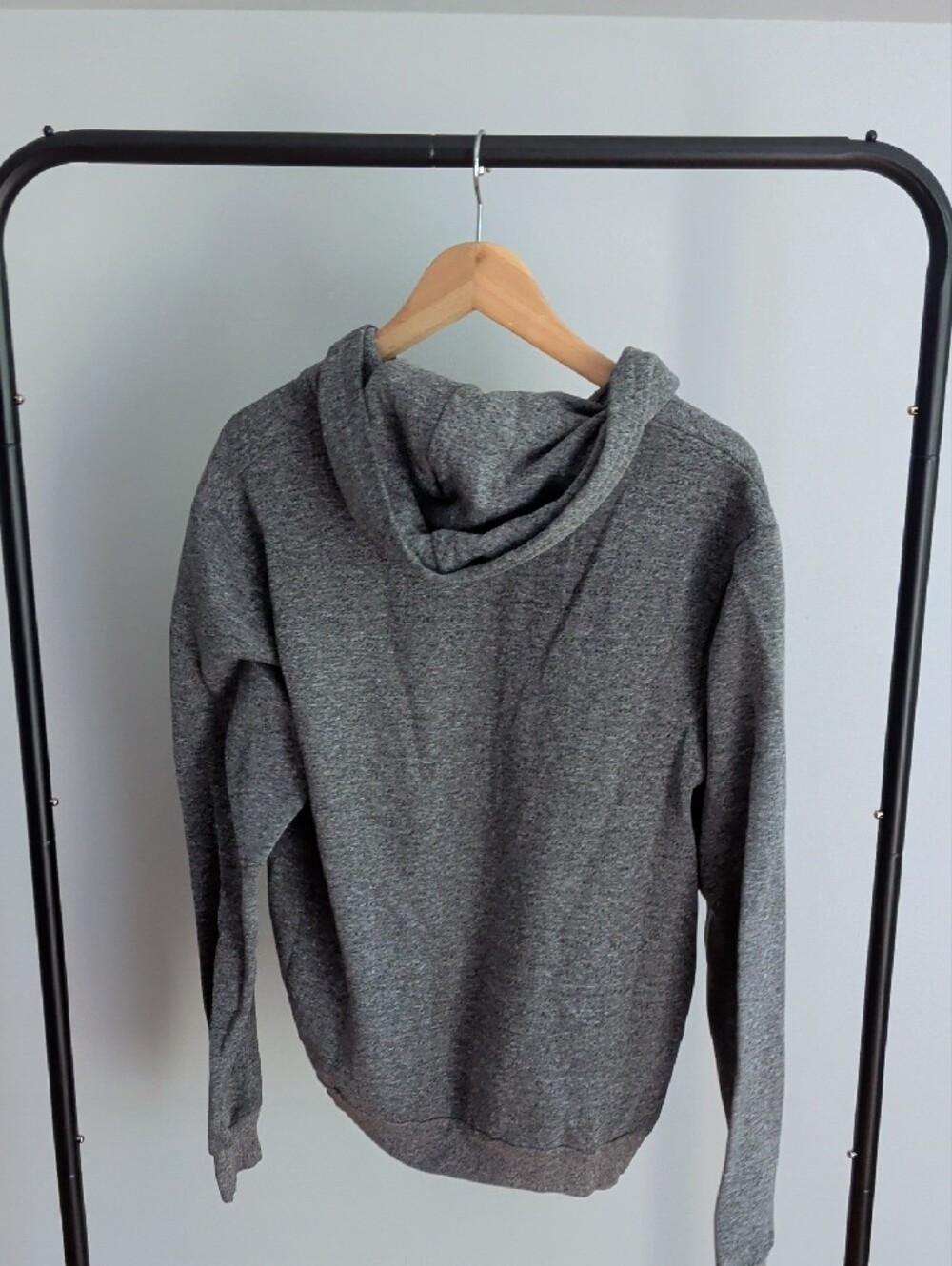 American Apparel Men's Charcoal Gray Full-Zip Hoodie Sweater - Picture 3 of 4